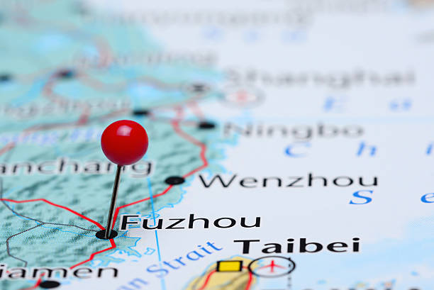 istock Fuzhou pinned on a map of Asia 487677292