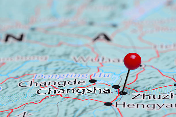 istock Changsha pinned on a map of Asia 487677304