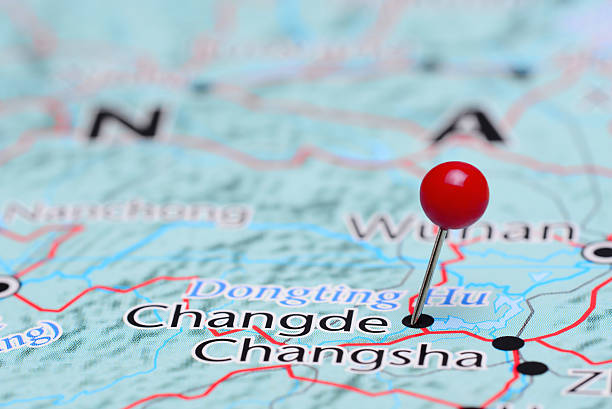 istock Changde pinned on a map of Asia 487677310