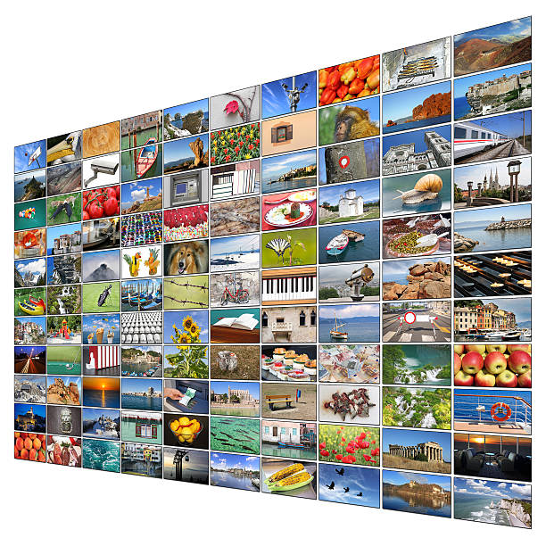 istock Video wall of TV screen 487679182