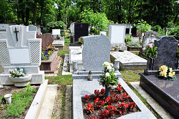 istock Tombstones in the public cemetery 487683784