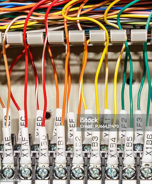 Single Color Wire Control Panel Wiring Control Panel With Wires Stock Photo - Download Image Now - 2015 ...