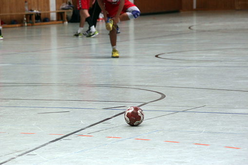 handball in a sports hall