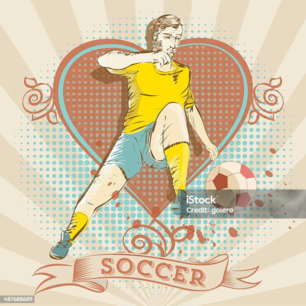 Soccer Love Symbol Stock Illustration - Download Image Now - Adult, Adults Only, Blue