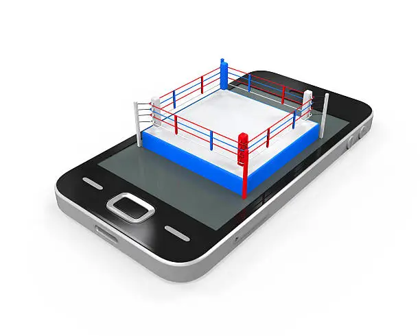 Photo of Boxing Ring in Mobile Phone