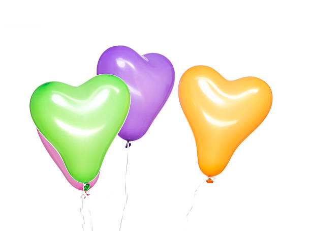Colorful Balloons on White Background stock photo