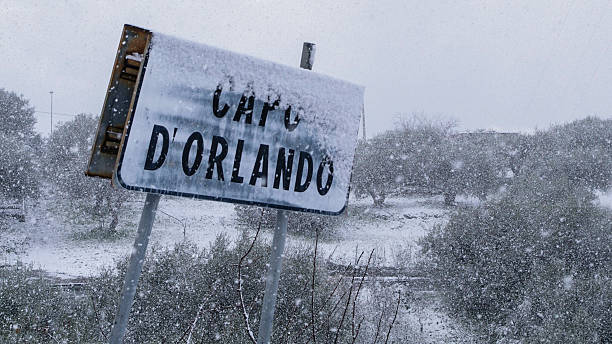 istock Cape d'Orlando under the snow 487690470