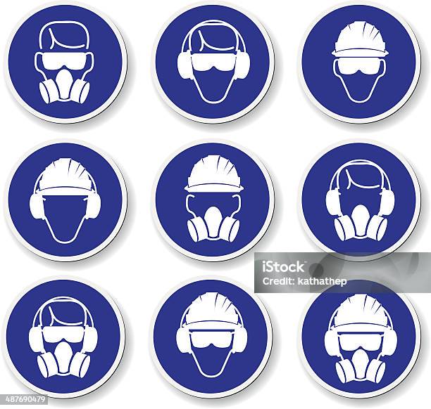 Protect Head Sign Protect Head Stock Illustration - Download Image Now - Business ...