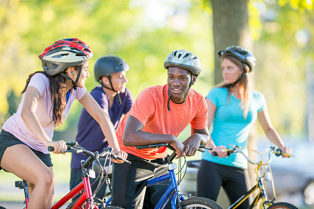 istock Friends on a Leisure Bike Ride 487690664