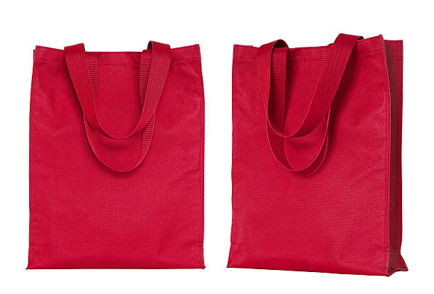 istock red shopping fabric bag 487690738