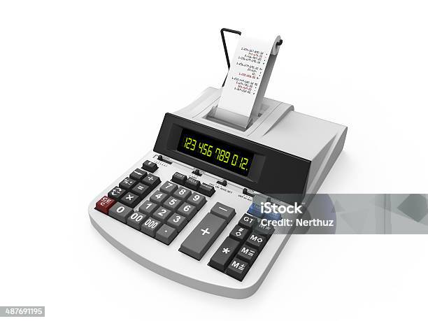 Calcolatrice Con Rotolo Di Ricevute - Fotografie stock e altre immagini di  Calcolatrice - Calcolatrice, Stampare, Scontrino fiscale - iStock