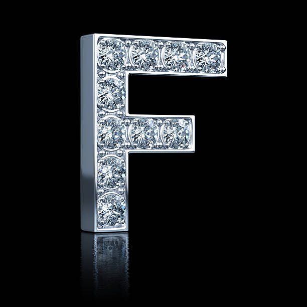 istock Letter F With Diamonds 487692486