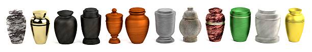 urns realistic 3d render of urns burned corpse stock pictures, royalty-free photos & images