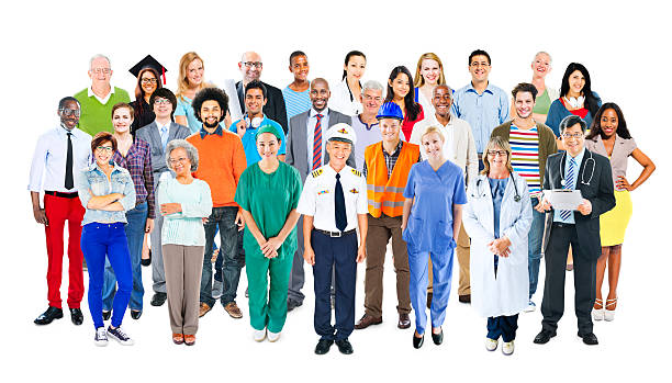 istock Group of Multiethnic Diverse Mixed Occupation People 487693045