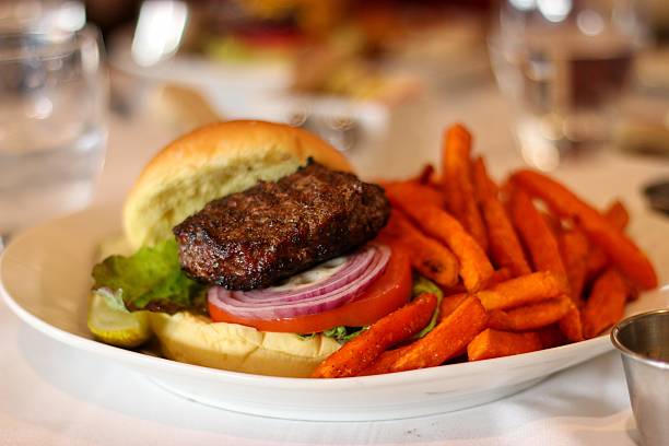 470+ Burger Sweet Potato Fries Stock Photos, Pictures & Royalty-Free