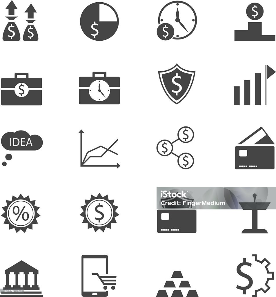 Business and finance icon set 2015 stock vector