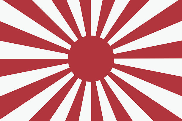 ilustrações de stock, clip art, desenhos animados e ícones de dezasseis sol raios de japão bandeira da marinha 2 - japan flag japanese flag white