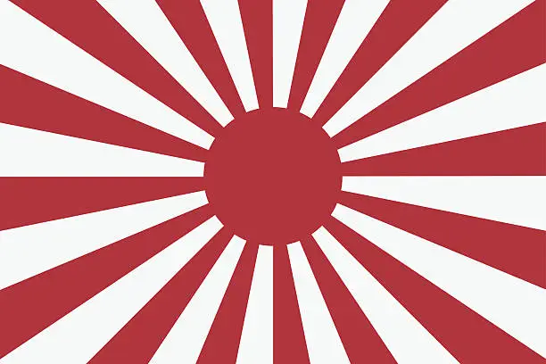 Vector illustration of Sixteen Sun rays of Japanese navy flag 2