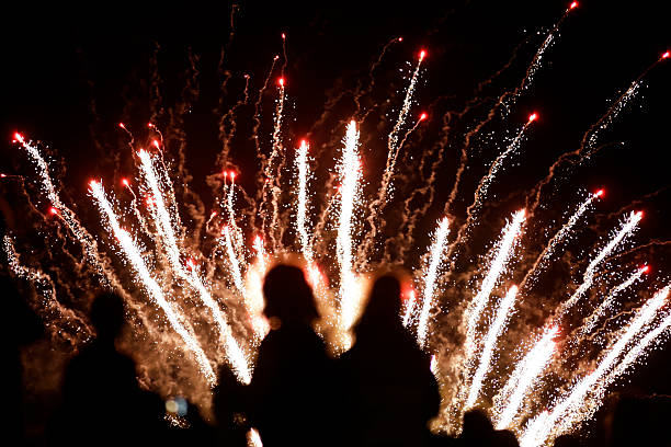 istock beautiful fireworks at night in cogoleto italy 487702920