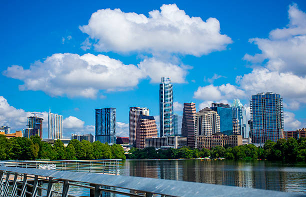 istock Perfect Partly Cloudy Wonderful September Austin Texas River Day 487702968