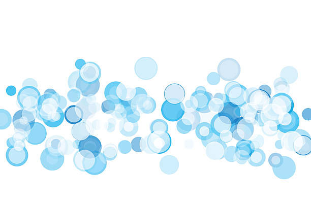 blue sky 빛망울 서클 패턴 수평계 - abstract backgrounds blue circle stock illustrations