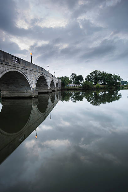 istock Dawn landscape Chertsey Bridge over River Thames in London 487712334