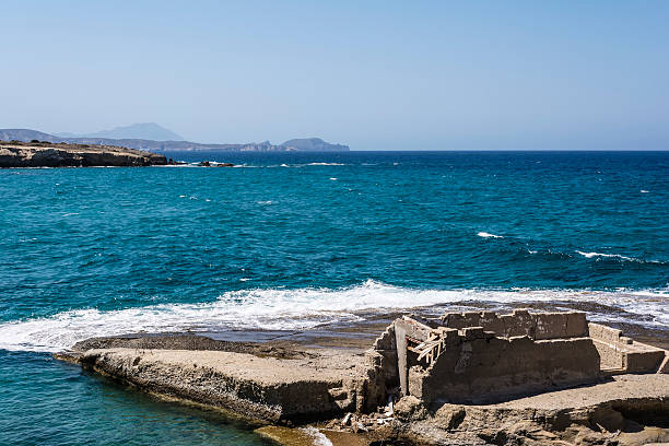 istock Milos island sea view with rocks and waves 487716056