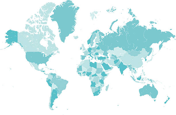 world map countries blue vector world map countries blue vector intricacy stock illustrations