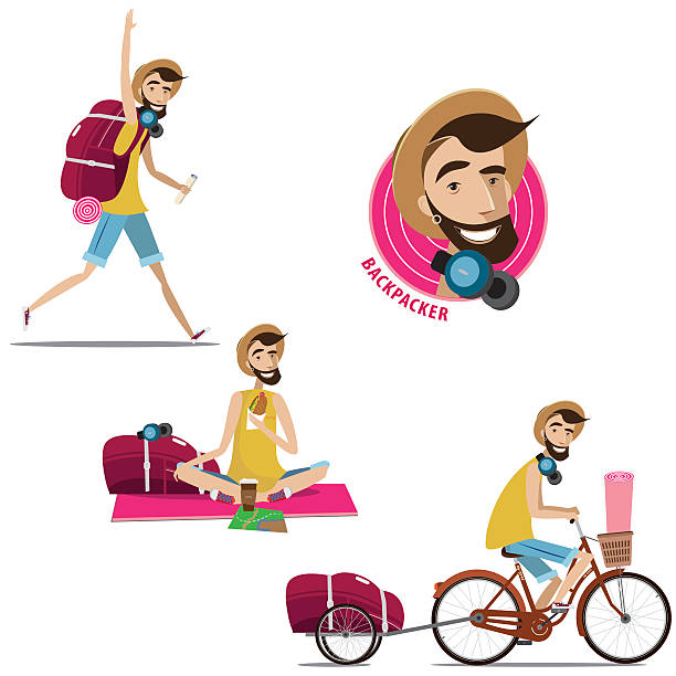 Backpacking Eating Vector 10+ Sandwich Eating Walking Stock Illustrations, Royalty-Free Vector ...