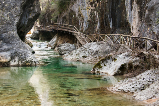 Gorge cerca de río Borosa en parque nacional de Cazorla photo
