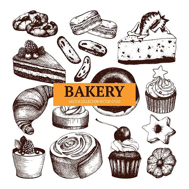 Vector illustration of Vintage bakery illustration.