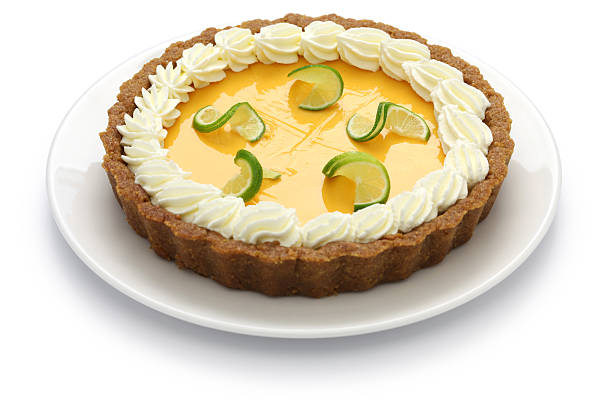 hausgemachte key lime pie - key lime pie dessert pie pastry stock-fotos und bilder