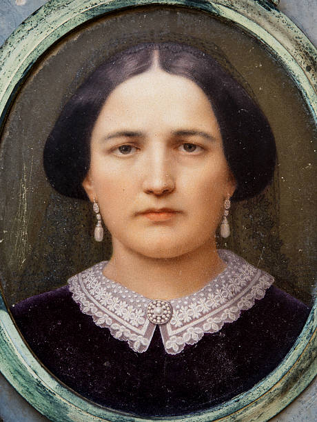 istock Funeral portrait of woman 487728871