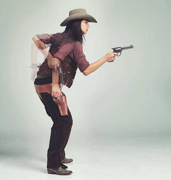 istock Faster than the eye can see...nothing's like her quick draw! 487729853