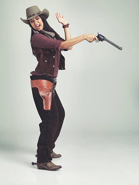 istock Just then she realized her outlaw career was in trouble 487729883