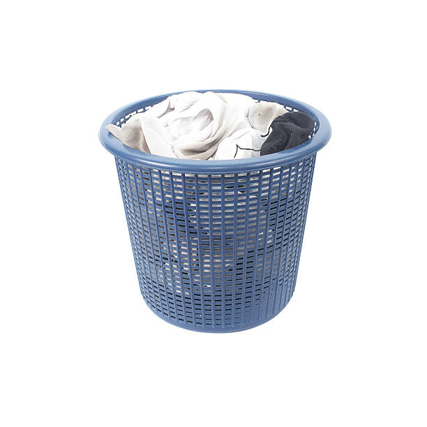 istock Basket of dirty laundry dirty socks 487731656