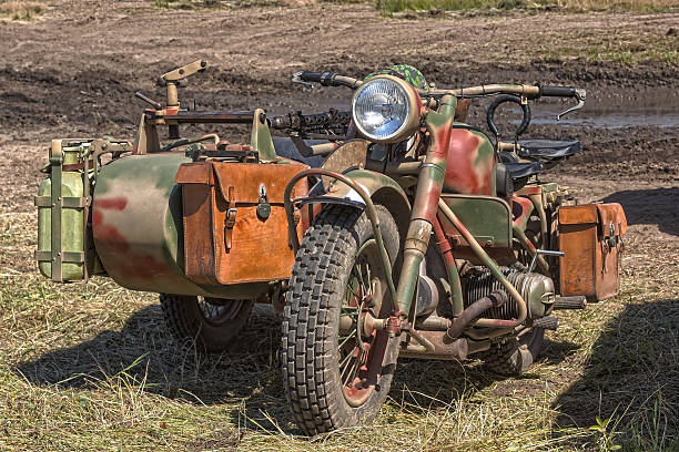 istock WW II German old motorcycle BMW R75 487739990