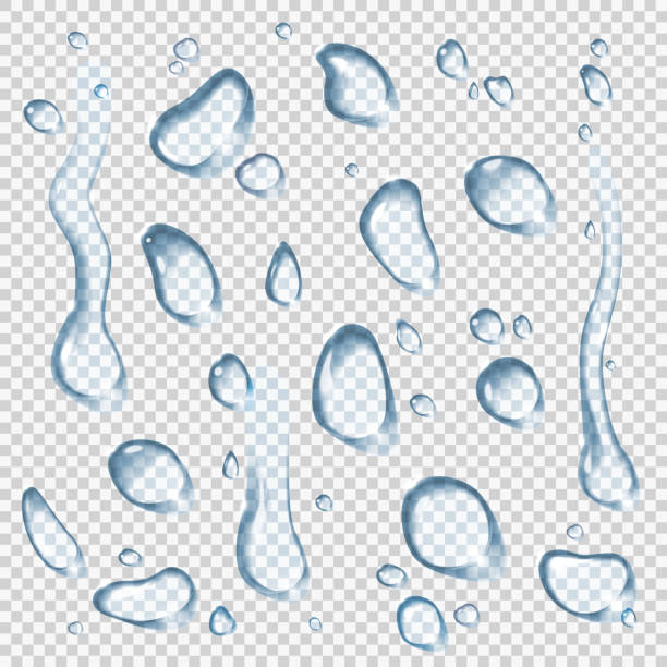 Transparent vector water drops set 2. Transparent vector water drops set 2. Can be applied for any background without losing visibility sweat droplet stock illustrations