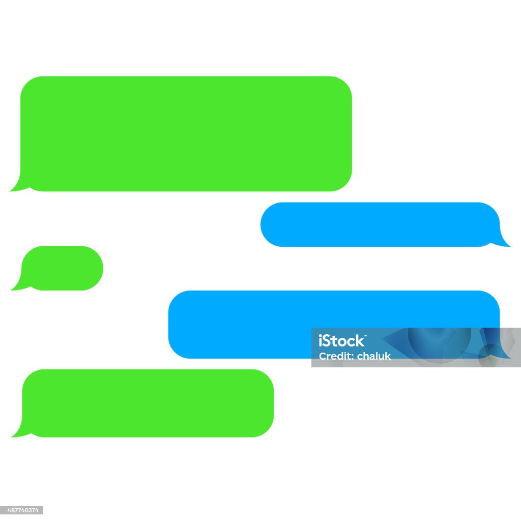 Vector flat phone chat bubbles. Sms messages. Vector flat phone chat bubbles. Sms messages. Speech bubbles. Short message service bubbles. Phone Message stock vector