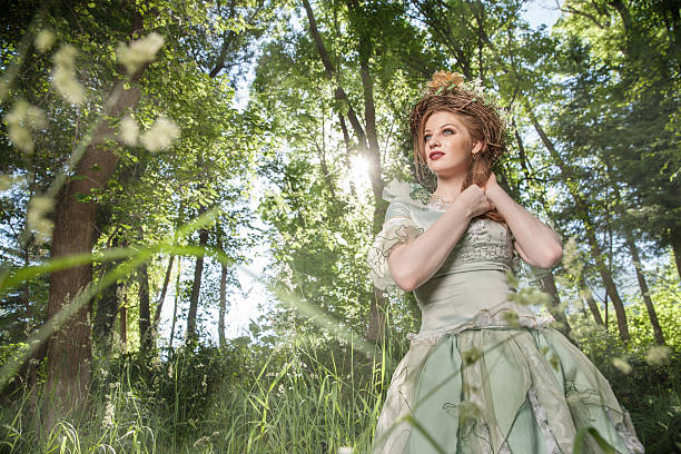 istock Dreamy Fairy in Misty Forest 487743992