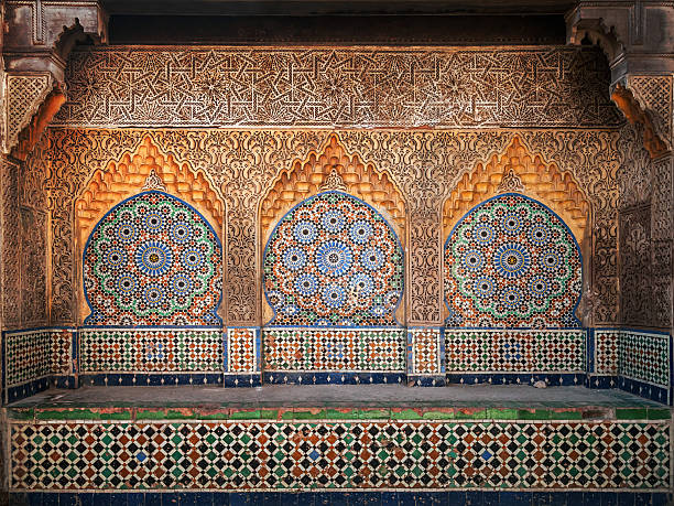 istock Ancient Arabic niche with mosaic in Medina. Tangier, Morocco 487744941