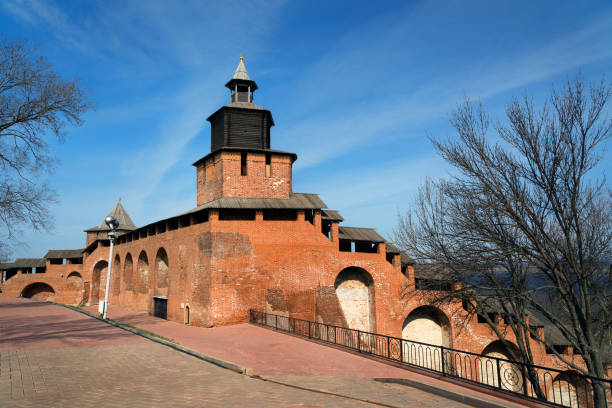 istock Wall and tower of Nizhny Novgorod Kremlin 487745470
