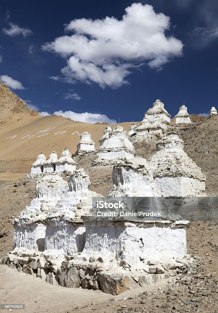 Stupas around Peh - Ladakh - India Ancient Stock Photo