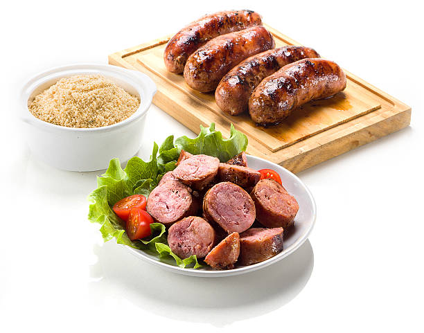 istock Sausage roasted on the grill. 487747893