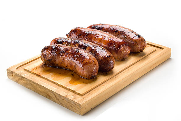 istock Sausage roasted on the grill. 487747895