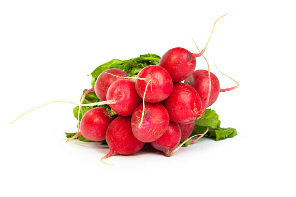 istock bunch of fresh radishes isolated on white 487749261