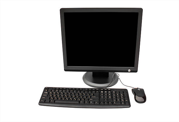 istock black monitor, keyboard and mouse 487750855