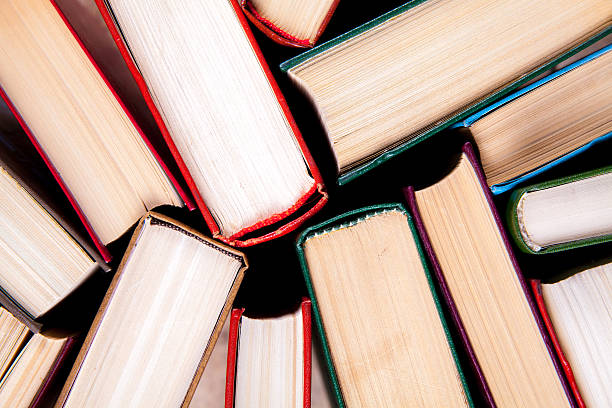 istock Old and used hardback books 487752522