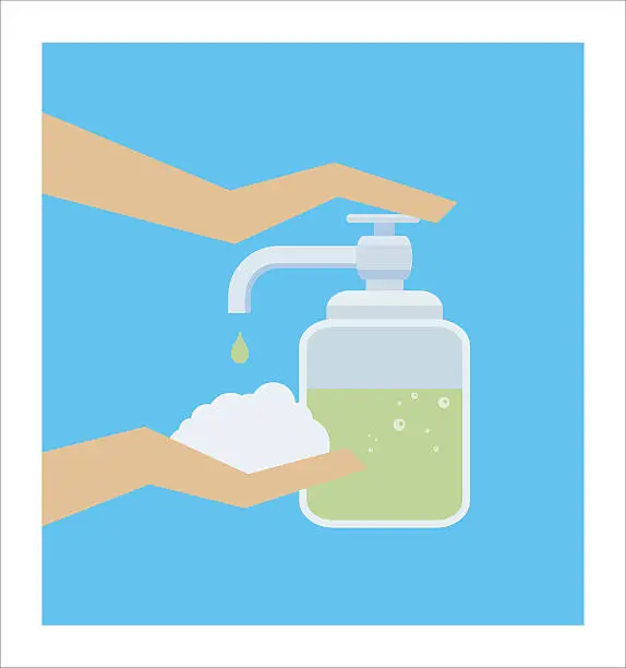 Vector illustration of hand wash illustration