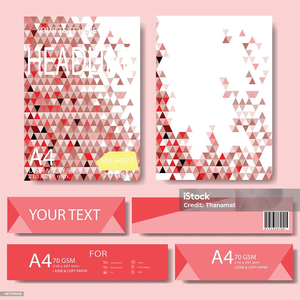A4 Vector Graphics Abstract Geometric Vector Template Design Template In A4 Size Stock ...